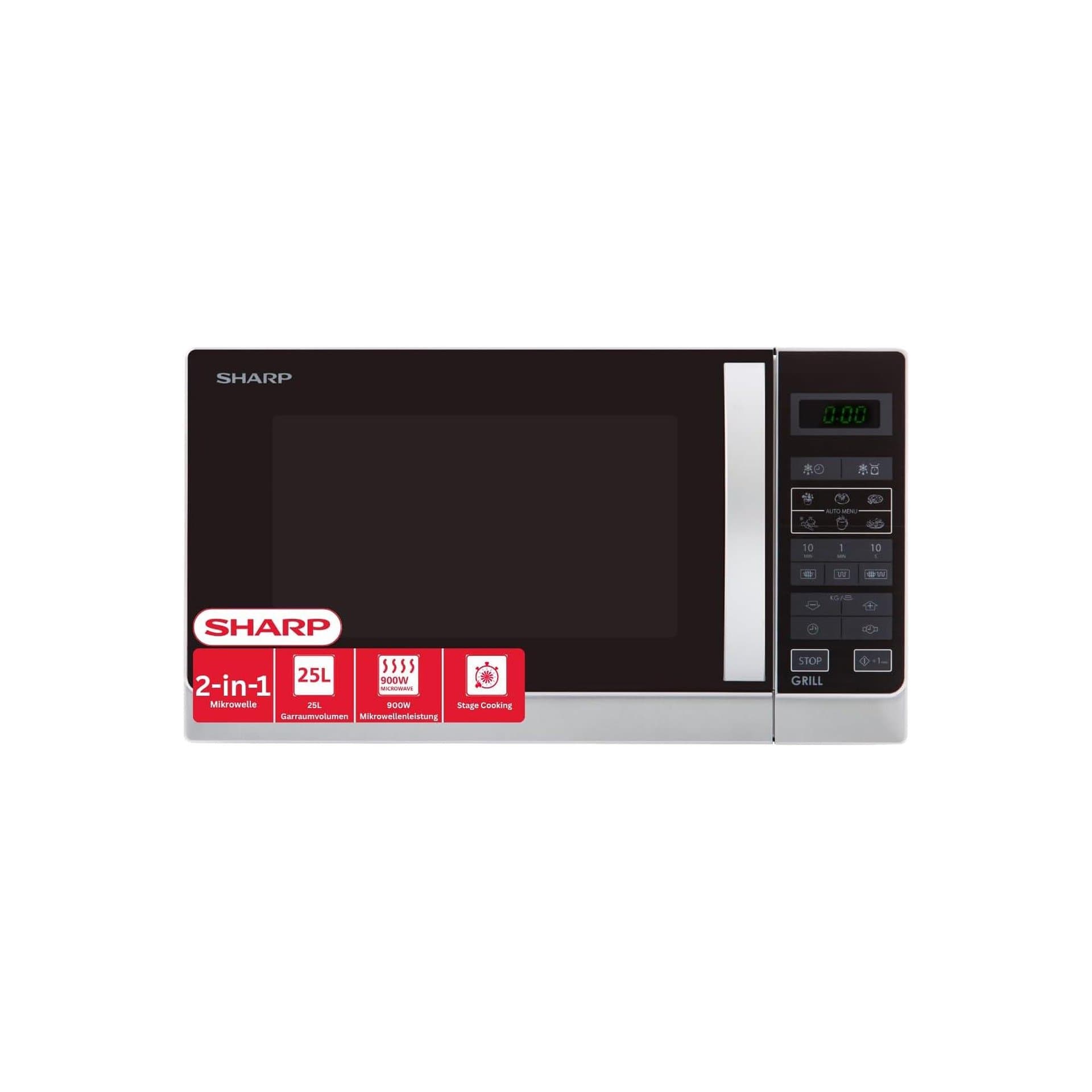 Микровълнова фурна с грил - Sharp R742WW 25 L 900 W 1000 W грил