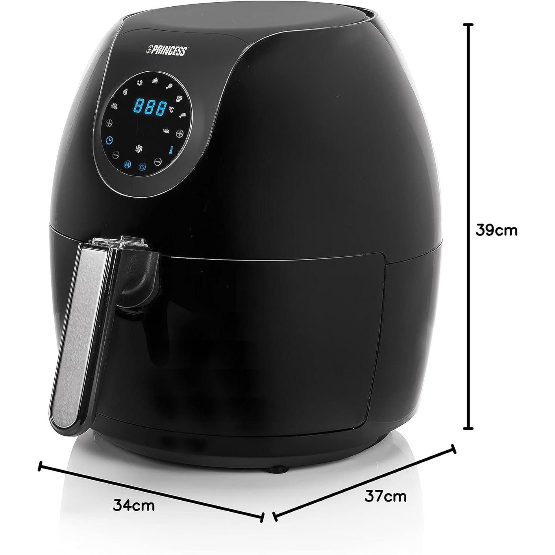 Фритюрник с горещ въздух – Princess Aerofryer XXL 182050 – 5.2L, 1700W, 7 програми, дигитален тъчскрийн, черен 5