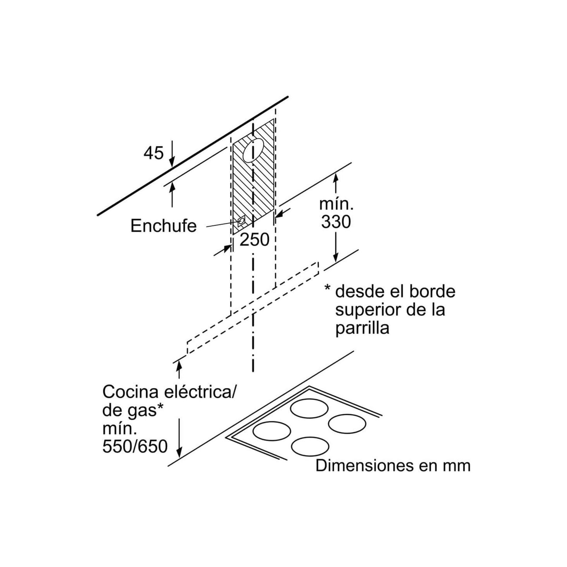 Стенен абсорбатор - Bosch DWB96BC50 90 cm 3 степени LED 6