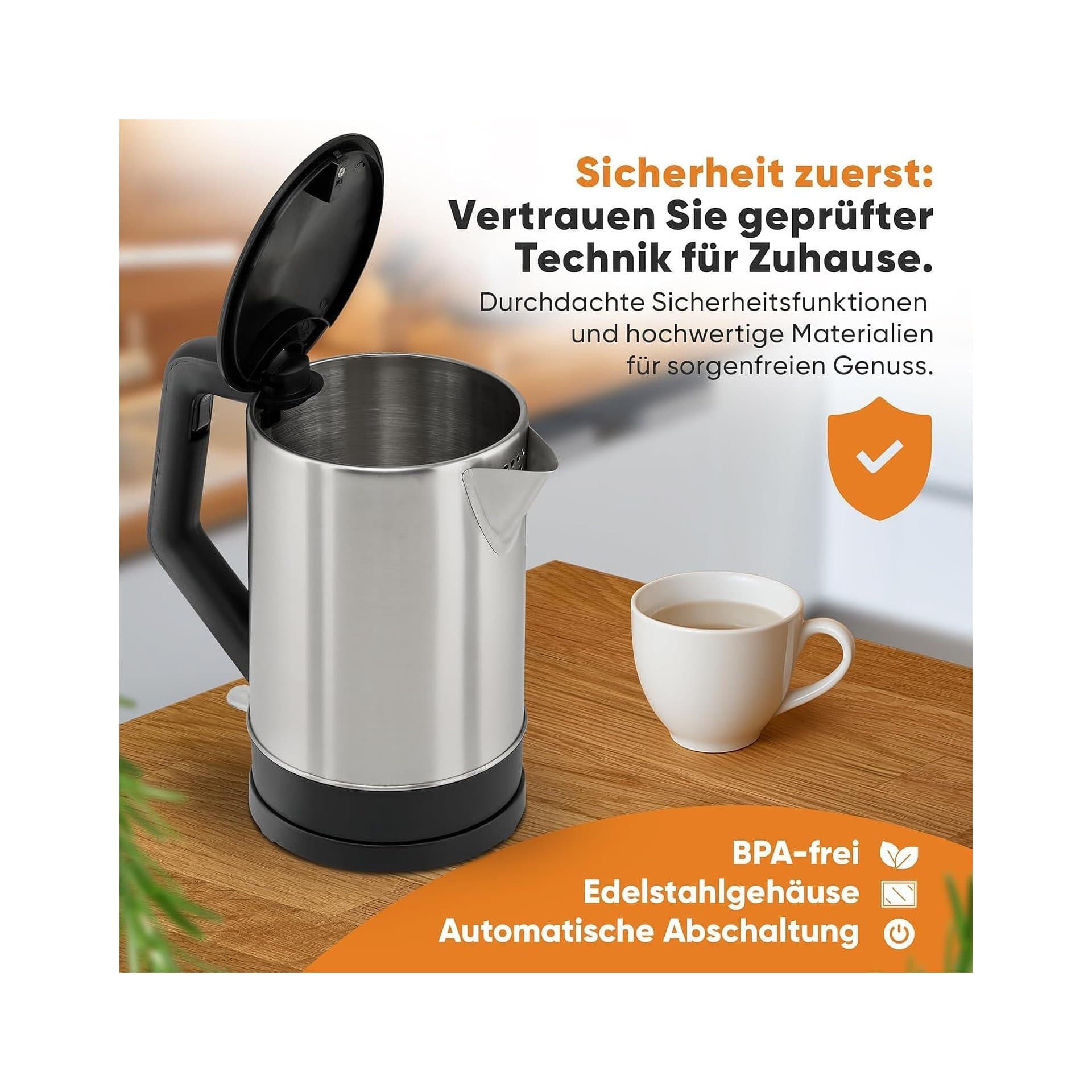 Електрическа кана - Clatronic WKS 3692 1,5 L 2200 W неръждаема стомана 7