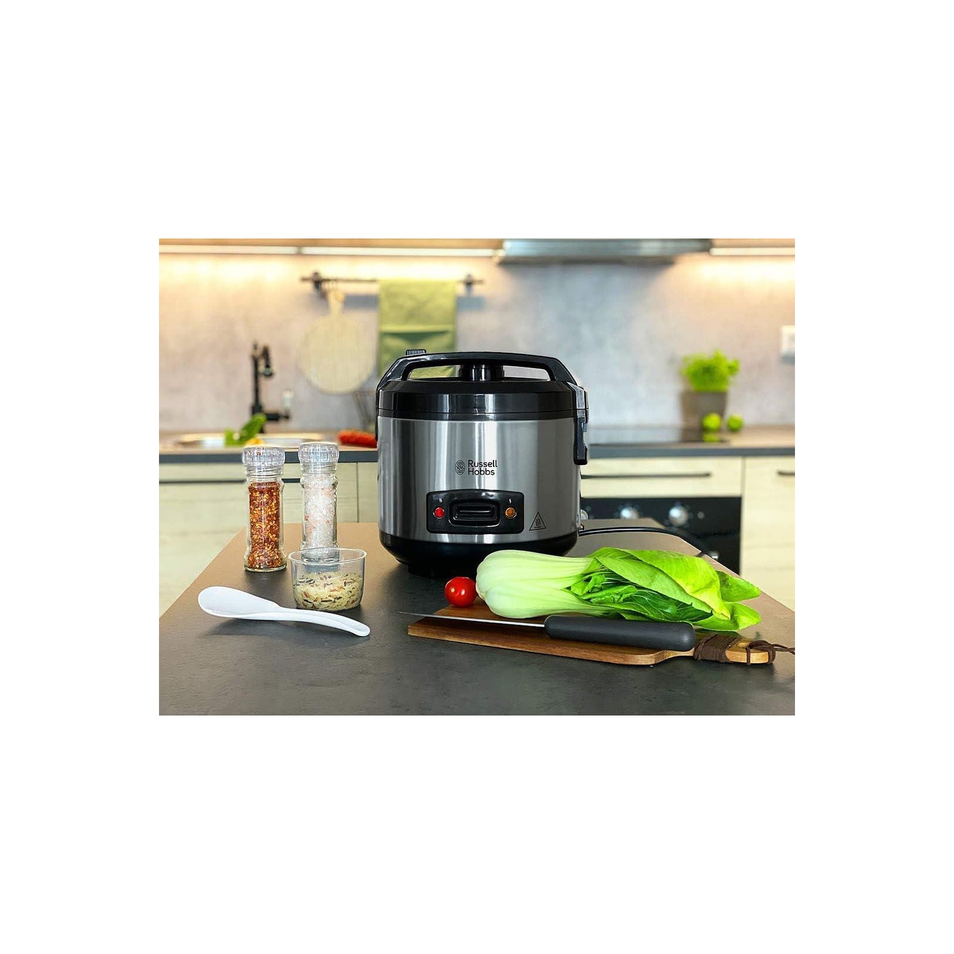 Оризоварка – Russell Hobbs 27080-56, 1.2 L, функция за поддържане на топлина, пара, незалепващо покритие, мерителна чаша и лъжица 2