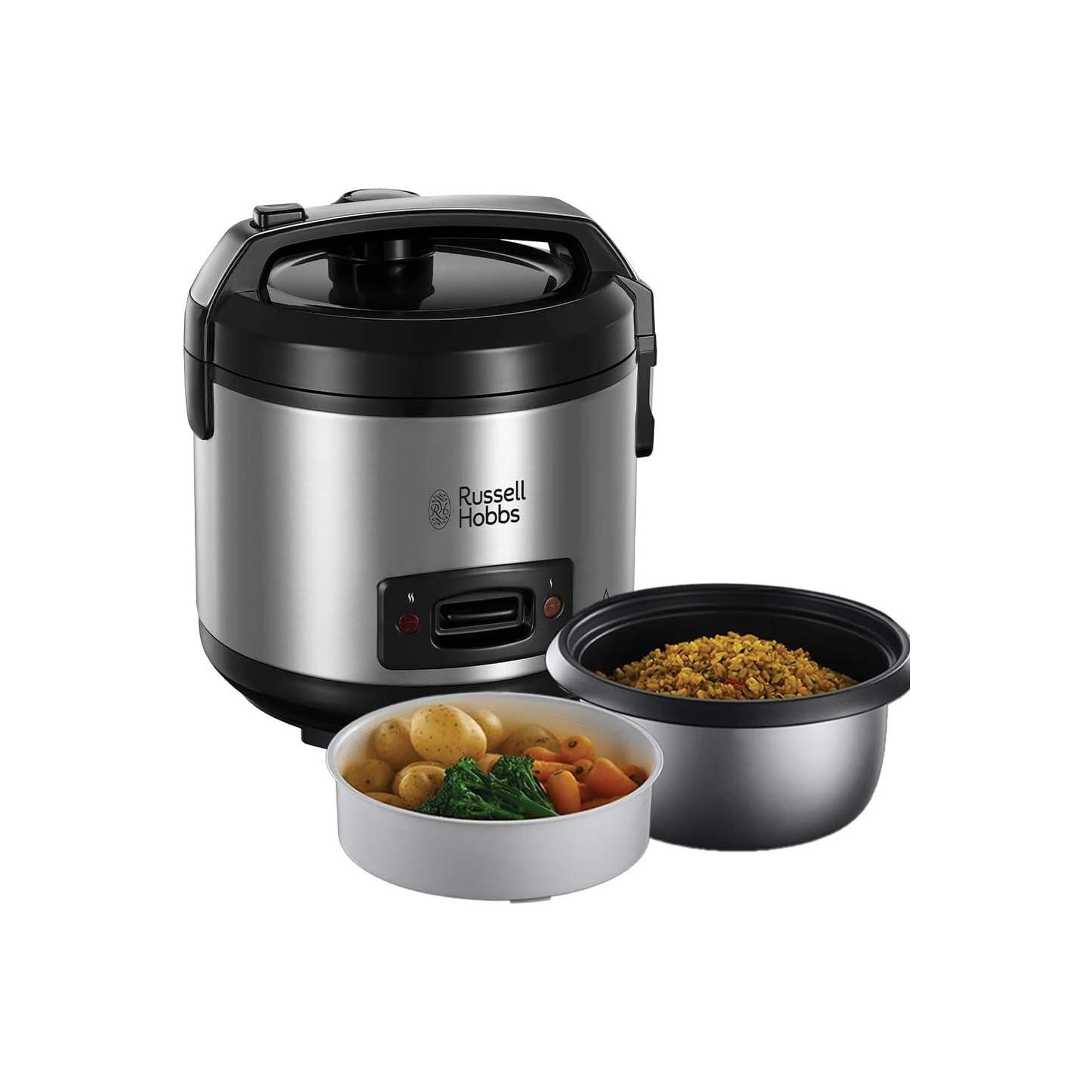 Оризоварка – Russell Hobbs 27080-56, 1.2 L, функция за поддържане на топлина, пара, незалепващо покритие, мерителна чаша и лъжица 3