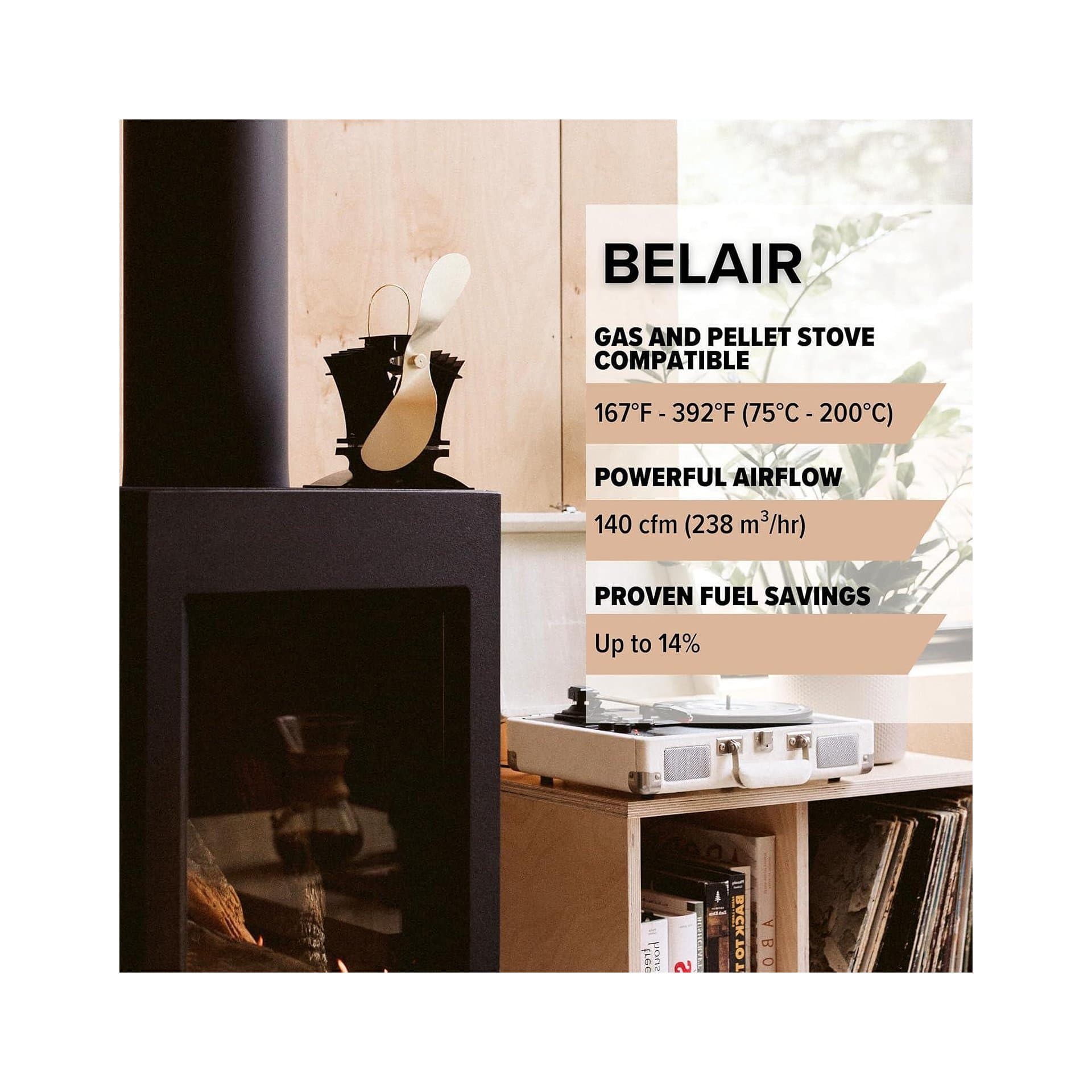 Вентилатор за печка на дърва - Ecofan Belair 237 m3 h перка 22.86 cm 4