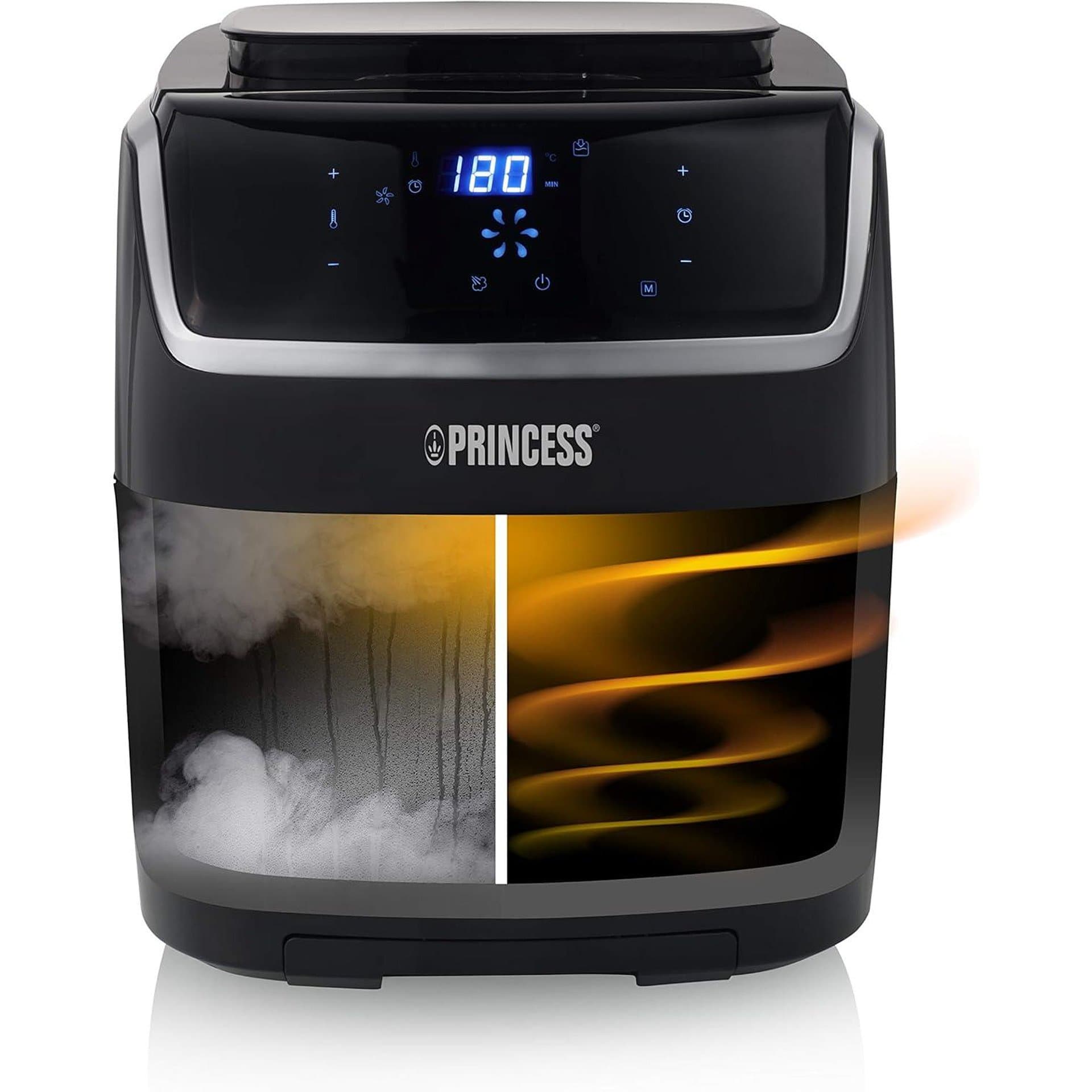 Фритюрник с горещ въздух - Princess 182080 2-в-1 с пара, 6,5 L, 1700 W, 8 програми 2