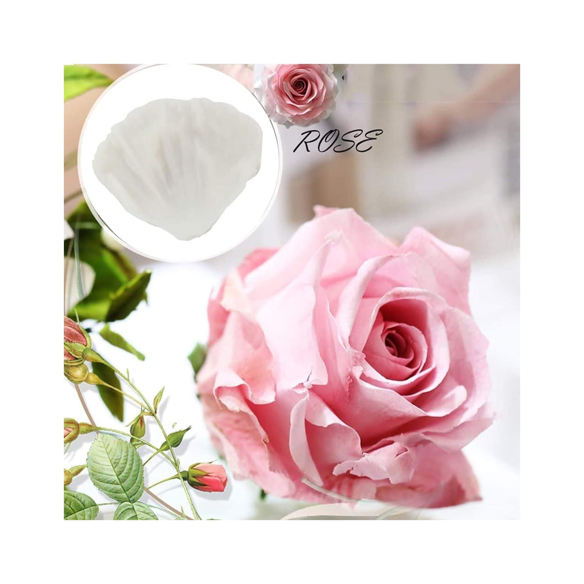 Силиконова форма за декорация - цветя роза божур хортензия комплект 2 броя 6