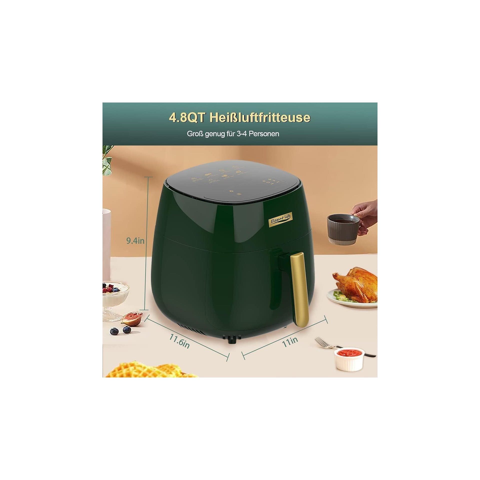 Фритюрник с горещ въздух 4.5L 1400W дигитален дисплей 3