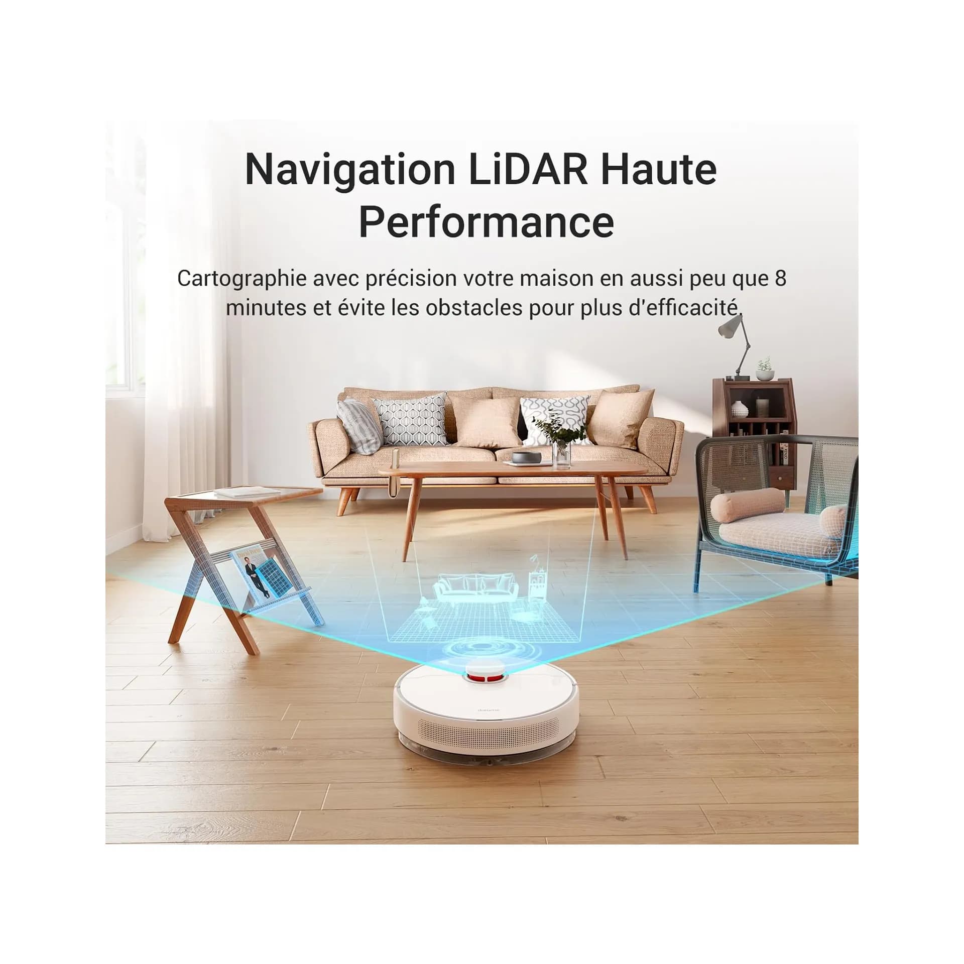 Робот прахосмукачка - Dreame D10 Plus 4000 Pa LiDAR навигация до 170 мин 2