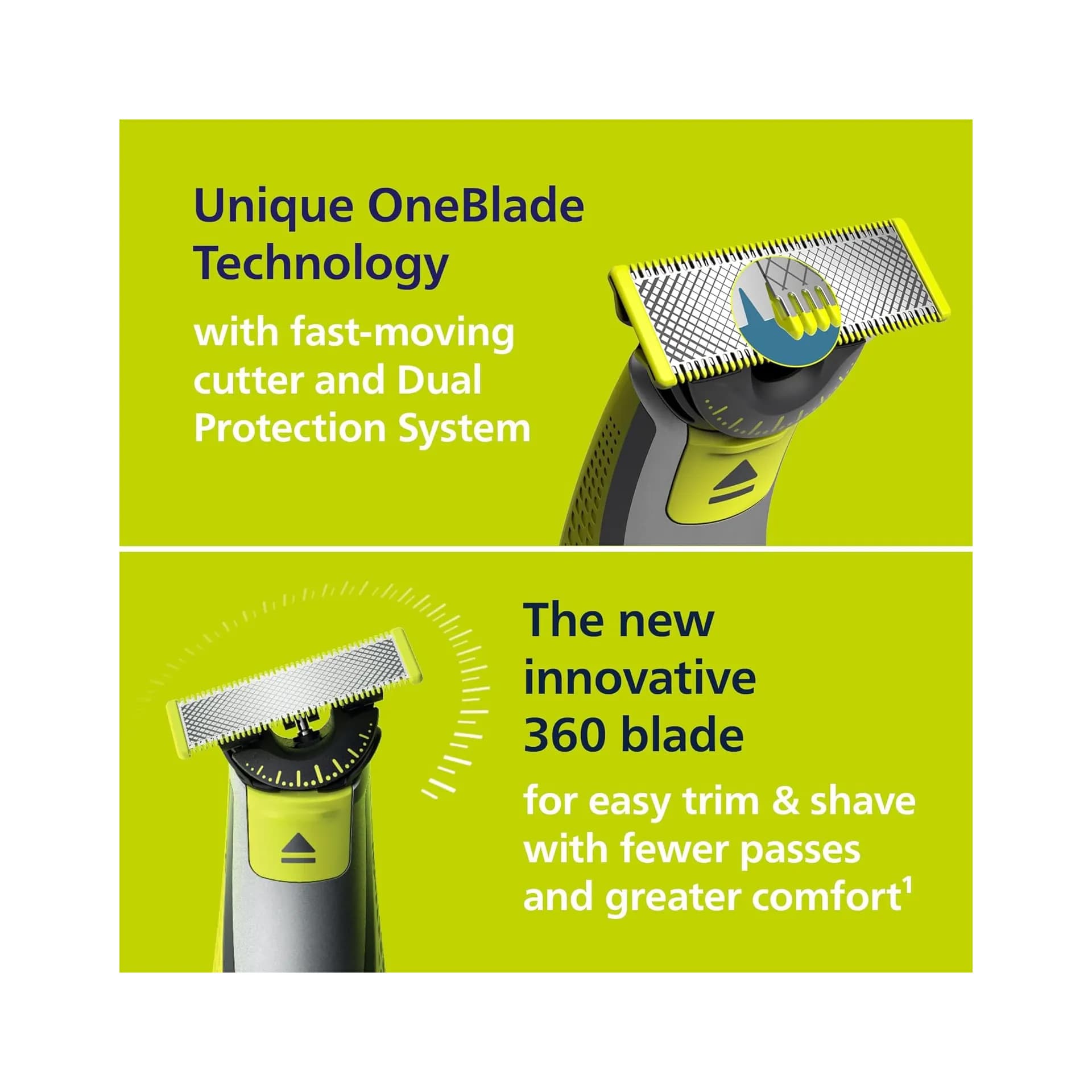 Тример с функция за бръснене - Philips OneBlade 360 QP2734 30 3