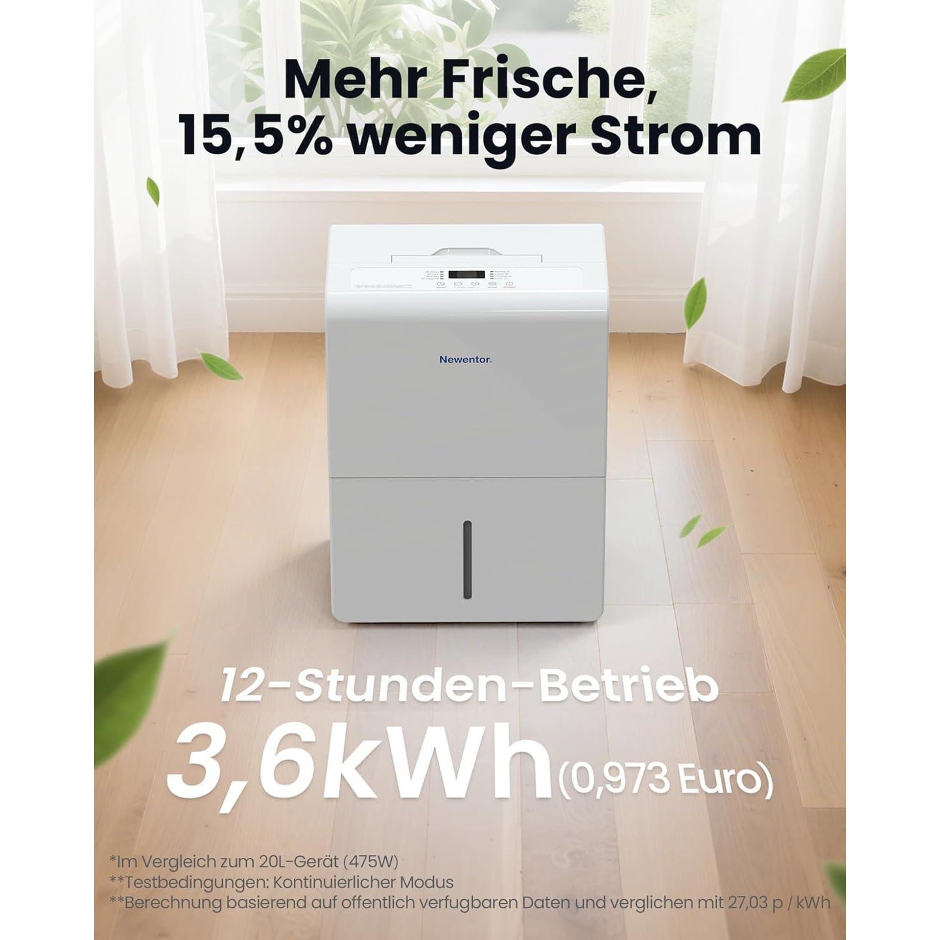 Влагоуловител - Newentor 25 L 24 h за помещения до 80 m2 таймер 4