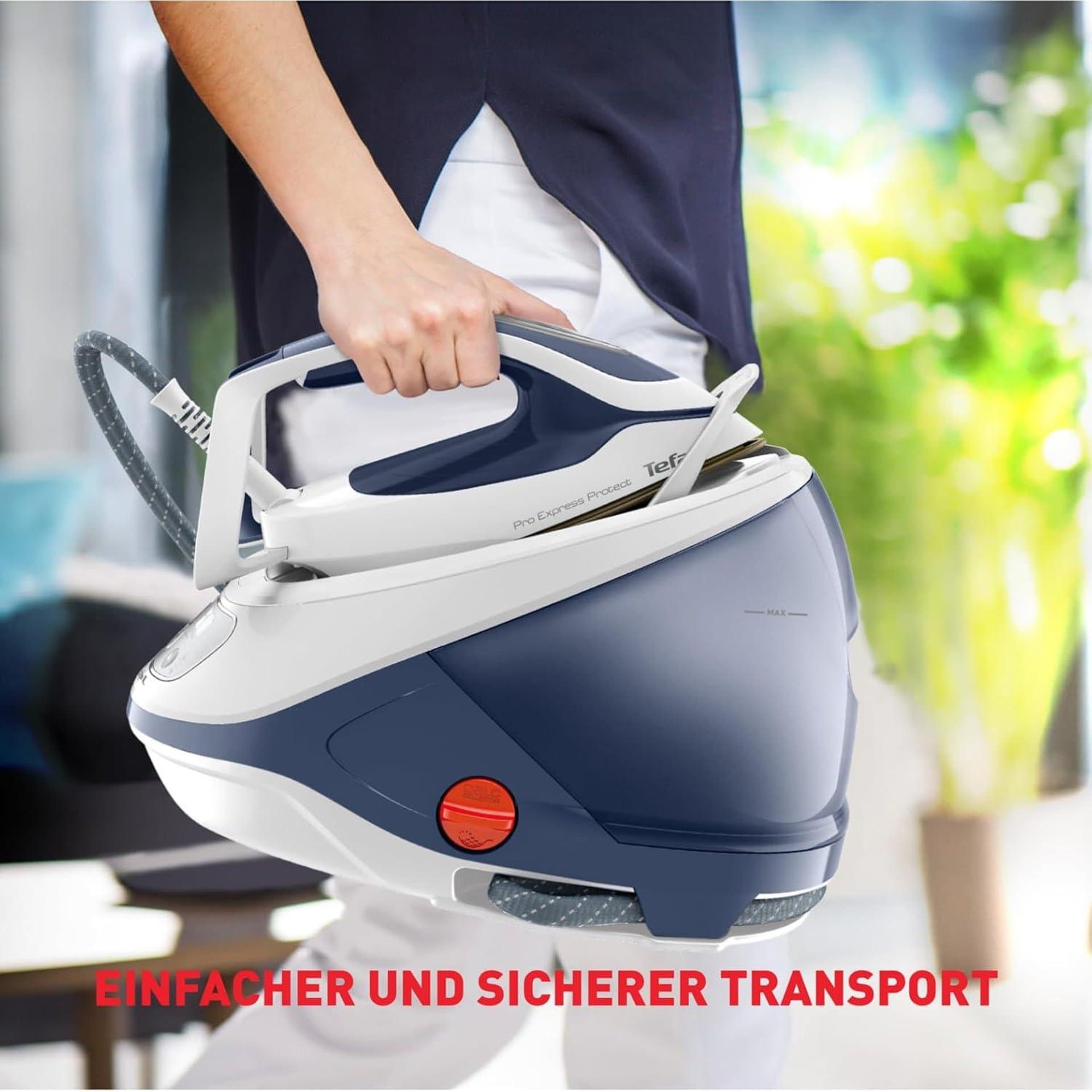 Ютия с парогенератор – Tefal Pro Express Protect GV9225 7.6 bar 140 g/мин 550 g/мин силен поток пара антиваровиков колектор вертикална пара 6