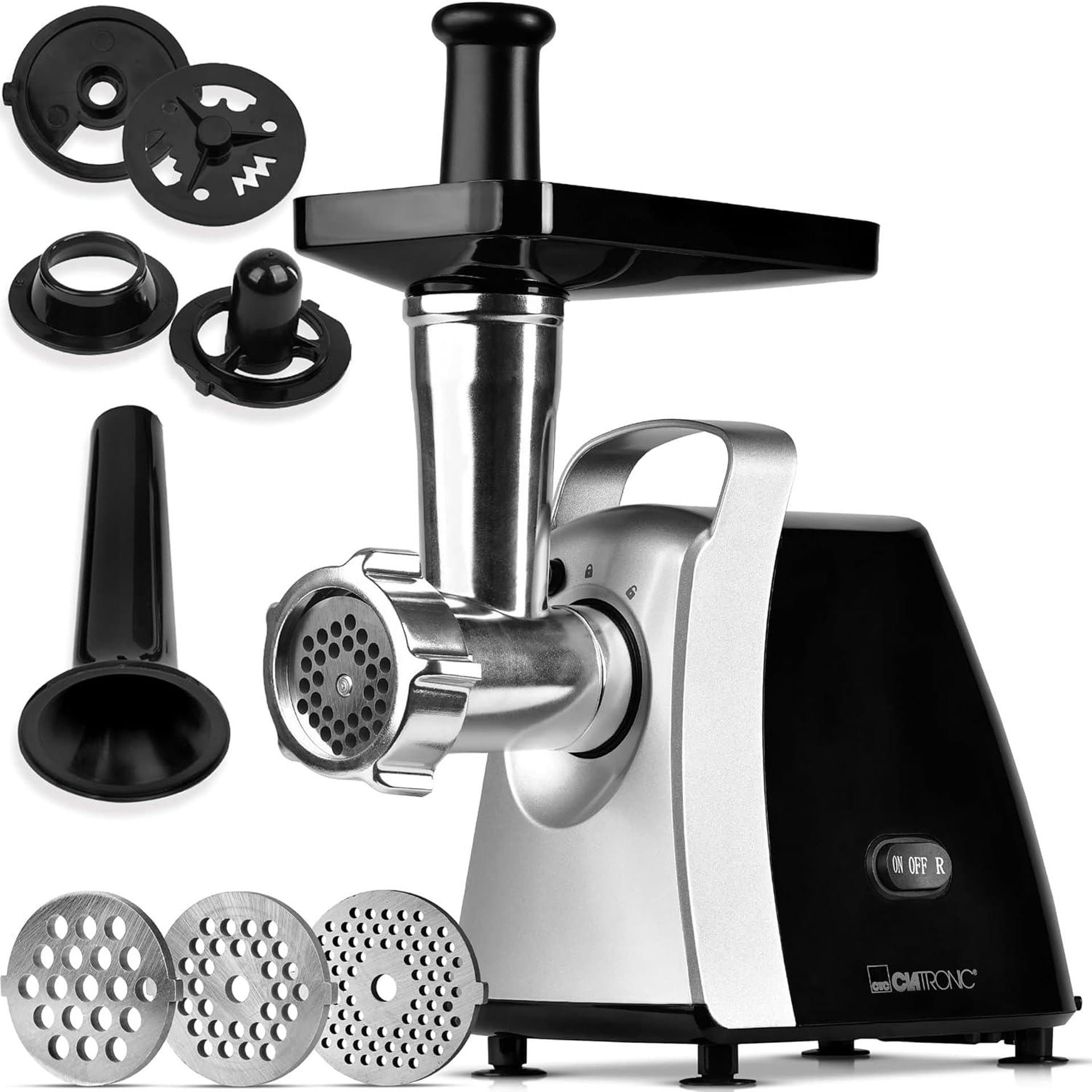 Месомелачка – Clatronic FW 3803 1000 W с метален шнек, 3 метални диска и функция реверс