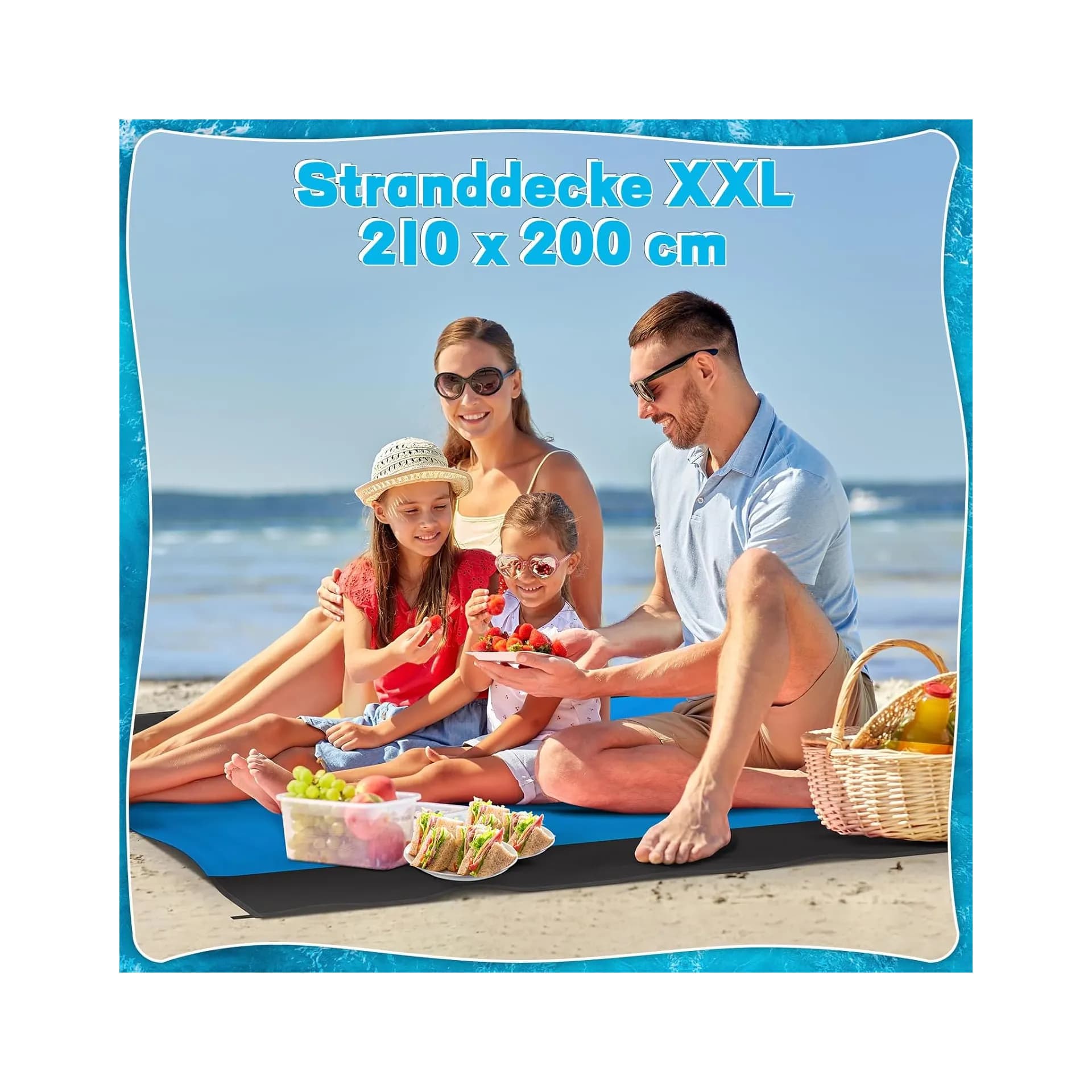 Плажно одеяло - XXL 210 x 200 cm пясъкоустойчиво леко 5
