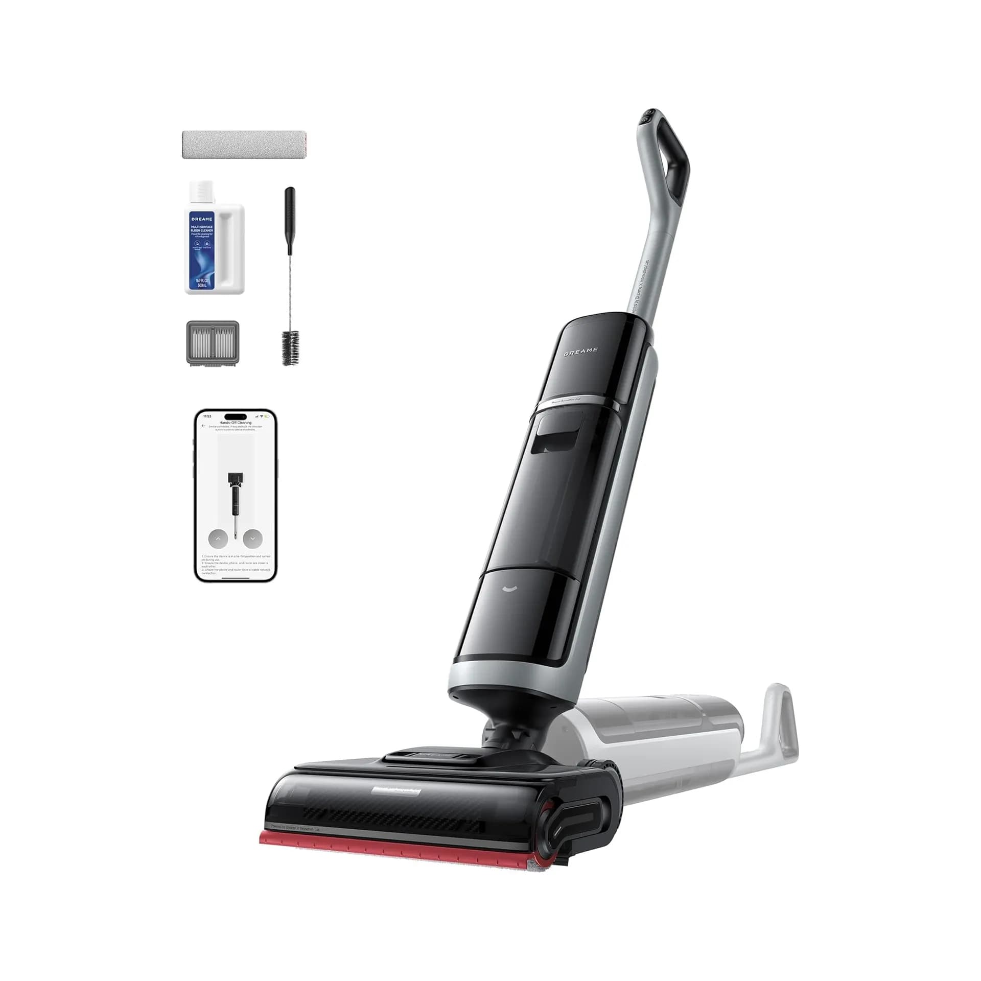 Прахосмукачка за сухо и мокро почистване - Dreame H15 Pro Heat 22000 Pa автоматично почистване
